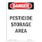Signmission Safety Sign, OSHA Danger, 14" Height, Aluminum, Pesticide Storage Area, Portrait OS-DS-A-1014-V-1971 - alternate 1